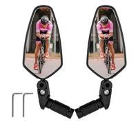 Rétroviseurs de Vélo | Rétroviseurs Ajustables pour VTT et Vélo de Route à Monture Guidon | 1 Paire Lentille Convexe Grand Angle Rotatif à 360 Degrés Pièces de Conduite pour Voyage Trajet Quotidien Av