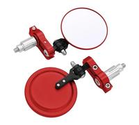 Rétroviseurs D'extrémité De Barre En Aluminium De Miroir De Poignée De Moto Pour Suzuki GS550M GSX1100F GSX600 Pour Katana GSX250(Rosso)