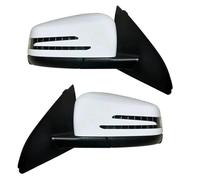 Rétroviseurs extérieurs auto Ensemble Rétroviseur Intérieur Électrique Rabattable Et Réglable Avec Clignotant Pour Mercedes Pour Benz W176 Bekuyu(1 pair White)