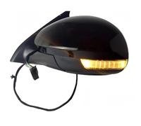 Rétroviseurs Extérieurs Pour VW Pour Tiguan 2009-2016 Ensemble Rétroviseurs Latéraux Cadre Protection Verre Lentille Clignotant Lampe Complet Rétroviseur(Noir,6pin left)