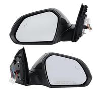 Rétroviseurs extérieurs Rétroviseur Latéral 8 Broches Pour Hyundai Pour Sonata 9e Génération 2015-2017 Clignotant Noir Feu De Porte Miroir Extérieur(1 paire)