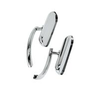 Rétroviseurs Guidon Pour Sportster Pour Touring Pour Dyna Pour Softail Pour Mini 8 Mm 10 Mm Rétroviseurs Latéraux Ovales Noirs/chromés Rétroviseurs de moto ronds(Black Mirrors)