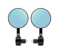 Rétroviseurs Guidon Rétroviseur De Moto Rond 7/8 22 Mm Rétroviseur Latéral Universel Pour Guidon De Moto Rétro Modifié Angle Complet Rétroviseurs de moto ronds(Black)