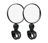 Rétroviseurs Guidon Rétroviseur De Vélo À Rotation De Degrés Miroir Convexe Auxiliaire Montage Sur Guidon Rétroviseurs De Vélo Rétroviseurs de moto ronds(2pcs round L)