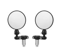 Rétroviseurs Guidon Rétroviseur Rétroviseurs Ronds universels de Moto 7/8 "22mm, Aile Guidon Pliable, en Aluminium Noir, extrémité la Barre poignée, rétroviseur latéral