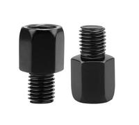 Rétroviseurs Latéral Mirror 1 Paire M10 M8 Boulon De Conversion dans Le Sens Aiguilles d'une Montre Filetage À Droite Adaptateurs Rétroviseurs Noirs Rétroviseurs Moto(2X M8M10 (RR))
