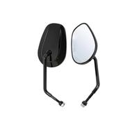 Rétroviseurs Latéral Mirror Rétroviseurs Latéraux Universels pour Moto Coque en ABS 8 Mm + Support Métallique Noir Brillant
