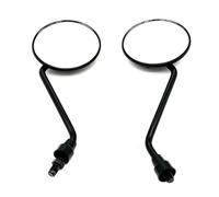 Rétroviseurs Latéraux 1 Pair Universal Motorcycle Rounded Side Back View Mirror with Mount Clamp Motorbike E-Bike Scooter 10mm 8mm Rearview(M8-22mm Mount)