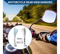 Rétroviseurs Latéraux De Moto En Alliage D'Aluminium Réglables 1 Jeu De Couleur Argent M8/M10 Forme Triangulaire