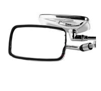 Rétroviseurs latéraux de moto rectangulaires rétro en métal de 10 mm, coque en plastique universelle pour accessoire de moto Rétroviseur de moto