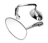 Rétroviseurs latéraux Moto 1 Paire De Rétroviseurs De Moto Réflecteurs De Guidon De Voiture Électrique pour Majester pour T3 T5 pour T8 A8 Supports de Rétroviseurs(Argent)