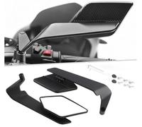 Rétroviseurs Latéraux Moto pour BMW C400GT C400X C400 GT X Pie Soporte,Alliage D'aluminium Réglable Rotatif Aile de Vent Rétroviseurs Accessoires,Black-white glass