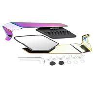 Rétroviseurs Latéraux Moto pour BMW C400X Scooter 2023 2024 2025,Alliage D'aluminium Réglable Rotatif Aile de Vent Rétroviseurs Accessoires, titanium white glass