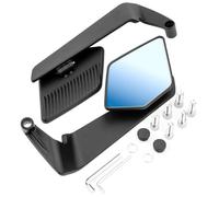 Rétroviseurs Latéraux Moto pour Ducati 959 Panigale Corse,Alliage D'aluminium Réglable Rotatif Aile de Vent Rétroviseurs Accessoires, black-blue glass