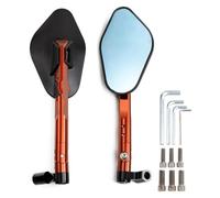 rétroviseurs latéraux moto Pour Kawasaki Pour Z1000 Pour Z750 Pour ER-6F Pour ER-6N Moto CNC Rétroviseur Rétroviseurs Avec 8 Mm Ou 10 Vis Latéraux Aile(Orange)