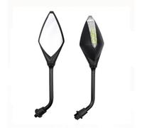 Rétroviseurs Latéraux Moto Rétroviseur de moto universel avec clignotant à LED 8-10mm pour Ducati Monster696 Retroviseur(Black)