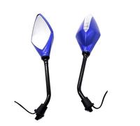 Rétroviseurs Latéraux Moto Rétroviseur de moto universel avec clignotant à LED 8-10mm pour Ducati Monster696 Retroviseur(Blue)