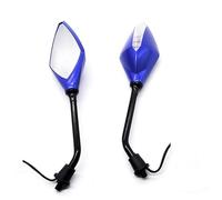 Rétroviseurs Latéraux Moto Rétroviseur de moto universel avec clignotant LED 8x10mm pour Kawasaki Z750 Retroviseur(Blue)