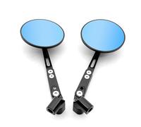 Retroviseurs Latéraux Rétroviseurs De Moto Universels 8mm 10mm Réglables En Aluminium HD Vélo Rue Scooter E-bike Miroir Rond Retroviseur Moto Embout Guidon