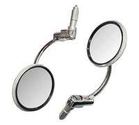 Retroviseurs Latéraux Support De Poignée Fixe Rétroviseur Latéral Rond Moto En Aluminium Chromé Retroviseur Moto Embout Guidon