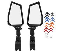 Rétroviseurs latéraux UTV réglables à 180 degrés, coque ABS à fort impact avec lentilles en verre, pince en aluminium pour barre de sécurité de 4,4 cm pour Maverick Rhino