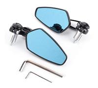 Rétroviseurs moto en verre transparent, 180 degrés, pour la conduite à moto, 2 pièces avec 2 adaptateurs, adaptés aux guidons de moto standard de 7, 8 pouces, 22 mm ou pouces