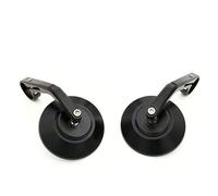 Rétroviseurs Moto Guidon Rétroviseur De Moto Rond 7/8" Pièces Usinées CNC Rétroviseur Latéral De Moto En Bout De Guidon Retroviseur Moto(Black)