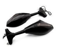 Rétroviseurs Moto Latéraux Miroirs Arrière Moto Pour Kawasaki Pour ZX750 Pour ZX6R ZX10R Z750S ZX14 1998-2007 2008 2009 2010 2011 1 Paire Rétroviseurs Guidon Moto Avec Clignotants À LED Rétroviseurs M