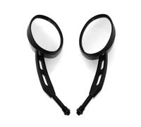 Rétroviseurs Moto Ovales Chromés Noirs Rétroviseurs Latéraux Universels Pour Suzuki DL 650 Pour Strom SV650 SV1000 Pour Intruder 800 REOKIP(Black)