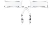 rétroviseurs moto Pour Cruiser Pour Vélo Sport Rue 2 Pièces 8/10MM Noir Chrome Moto Rétroviseur Alliage Lance Lame Rétroviseurs Latéraux rétroviseurss universels motos(Chrome)