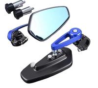 Rétroviseurs Moto Pour Sur Ron Pour Surron Pour Lumière Pour Bee SX Guidon Rétroviseur Rétro Rond Rétroviseur Latéral 7/8 "22mm Rétroviseur Moto Rétroviseurs Guidon(Blue)