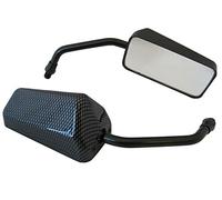 Rétroviseurs Moto Réctangulaire Pour Roadster | Façon Carbone Pour M8 8mm Pas de Vis Normal