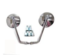 Rétroviseurs Moto Rétro ABS 7 8'' Guidon 8 10MM Rétroviseur Rond Pour MT07 MT09 MT10 FZ1 FZ6 FZ09 FZ8 XSR 700 XSR 900 YZF R125 Rétroviseurs Latéraux Moto(Chrome long rod)