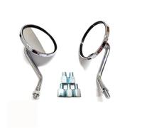 Rétroviseurs Moto Rétro ABS 7 8'' Guidon 8 10MM Rétroviseur Rond Pour MT07 MT09 MT10 FZ1 FZ6 FZ09 FZ8 XSR 700 XSR 900 YZF R125 Rétroviseurs Latéraux Moto(Chrome short rod)