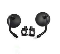 Rétroviseurs Moto Rétro ABS 7 8'' Guidon 8 10MM Rétroviseur Rond Pour MT07 MT09 MT10 FZ1 FZ6 FZ09 FZ8 XSR 700 XSR 900 YZF R125 Rétroviseurs Latéraux Moto(Black short -holder)