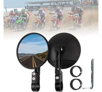 Rétroviseurs Moto Universels, Rétroviseurs d'embout de Guidon Moto, Certifiés E24, Rotatifs à 360°, Compatibles avec les guidons de 22 mm et 25,4 mm, compatibles avec motos, vélos et ATV (Modèle A)