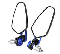 Rétroviseurs moto Universels, Rétroviseurs latéraux grand angle pour moto Rétroviseurs latéraux en alliage d'aluminium pour moto 7/8 "22 mm(Bleu)