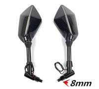rétroviseurs pour Moto Rétroviseur Universel pour Moto, 10 mm, avec éclairage LED, boîtier de rétroviseur latéral pour BMW R1200GS, R1200GS, R1200RT Rétroviseurs Latéraux Moto(Carbon-8mm)