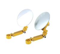 rétroviseurs pour Rétroviseur universel large pour vision convexe, montage sur guidon moto, rétroviseur latéral angle mort, sans monture, rotation à 360 degrés Rétroviseurs Latéraux(Gold)