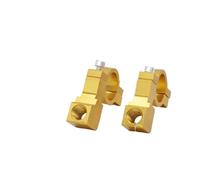 rétroviseurs réglables moto Base Rétroviseur Moto Électrique Cadre D'installation Fixe Vélo Support Modification Multifonctionnel scooters rétroviseur motos(A pair of golden yellow 10MM frames)