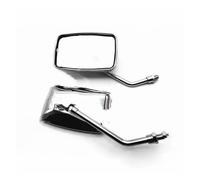 rétroviseurs réglables moto Paire De Rétroviseurs Universels Pour Moto 10MM Filetage Rectangulaire Noir Côté Pour Scooter, ATV scooters rétroviseur motos(Silver)