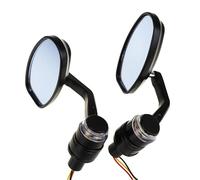 Rétroviseurs Rétroviseur Rétroviseurs Latéraux Universels en Aluminium pour Moto 1 Paire, 7/8" 22mm Extrémité De La Barre De Poignée avec Clignotants Rétroviseurs Latéraux