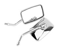 Rétroviseurs Rétroviseurs Latéraux De Moto en Métal Rectangulaires Rétro De 10mm, Universels pour Scooter ATV Vélos De Rue