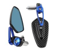 Rétroviseurs Universels CNC Pour Moto, 7/8" 22 Mm, Verre Transparent, Pour Guidon De Scooter, Accessoires(Blue)