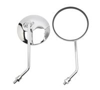 Rétroviseurs Universels Pour Moto Et Scooter 10mm Miroir Latéral Rond Chromé Accessoires Ronds Filetage Rétroviseurs Latéraux Moto