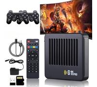 Retrowave, 2025 New Retrowave G11 Pro, Retro Wave G11 Pro 100000 Games with 2/4 Wireless Dual Controllers, 4k Portable Plug & Play Video Games (64G,2 Controllers)