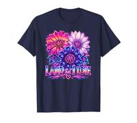 Retrowave Patriotic Flower Land That I Love Synthwave Floral T-Shirt