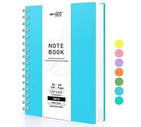 RETTACY B5 Bloc-notes, Carnet de notes, Carnets à spirale, 150 feuilles/300 pages pour écrire, papier ligné universitaire 100 g/m², couverture rigide en PVC, 19 x 25 cm - Bleu