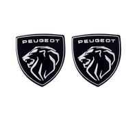 RETTYAT Auto Emblème Logo pour Peugeot 208 2012-2015, Badge Logo Autocollants 3D Lettres Remplacement Grille Avant Capot Arrière Coffre Décoration Insigne Accessoire de Voiture,Two Car Sides