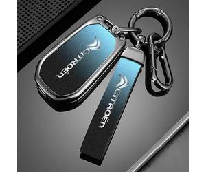 RETTYAT Coque e Voiture pour Citroen e-C3 e-C4 e-Berlingo e-Spacetourer, Coque de Clé Télécommande Étui Carte Coque de Protection pour vec Porte-Clés Étui n Cuir Auto Accessoires